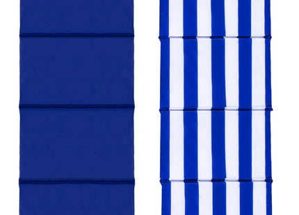 Strandmatras - Opvouwbaar - Kussen - Strepen - 175 X 50 CM - Marineblauw