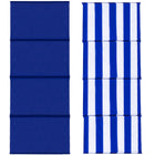 Strandmatras - Opvouwbaar - Kussen - Strepen - 175 X 50 CM - Marineblauw