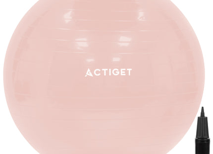 Fitnessballen - Yoga Bal - Pilates - Zwangerschap - Met Pomp - PVC - Roze - 150 Kg - 65 Cm