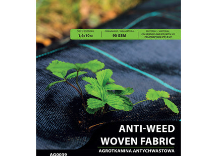 Worteldoek - Anti -Onkruid - Beschermfolie -  90g - 1,6X10M - Zwart