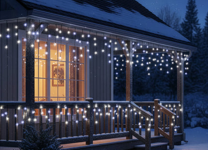 Lichtgordijn | IJspegel Verlichting | 50 LEDs | Koud wit + Koud wit flits | 2,5 M