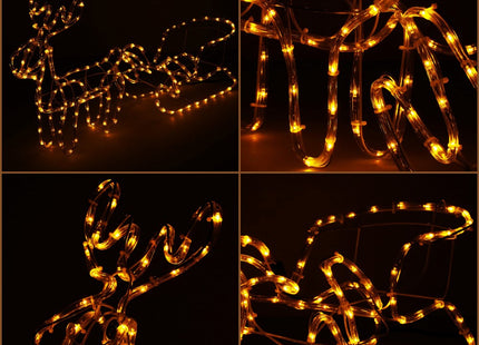 Rendier Met Slee | 192 LED Lampjes | Warm Wit