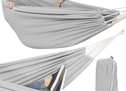 Hangmat | Extra Stevig | Inclusief Opbergtas | Lichtgrijs | 200 x 150 cm
