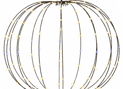 Lichtbol - Kerstversiering - Warm Wit - Witte Flash Optie - Indoor & Outdoor - 160 Led -  65 x 56 x 7 cm - Metaal
