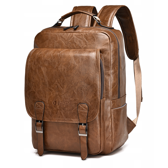 (BALT-PLC-002-01) Baltan Leren Rugzak - Backpack - Bruin - 40 X 28 X 14 CM