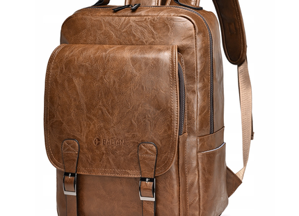 (BALT-PLC-002-01) Baltan Leren Rugzak - Backpack - Bruin - 40 X 28 X 14 CM