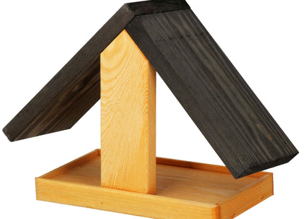 Vogelvoederhuisje - Vogelvoederplek - Vogelvoeding - Staand - Bruin - Zwart - 12,5 x 31 x 21,5 cm