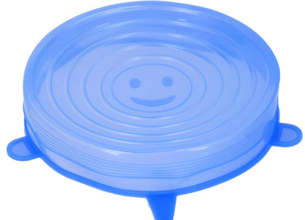 Siliconen Deksel | Universele Deksels | 6 Stuks | Blauw