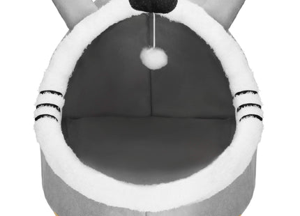 Kattenmand - Kattenhuis - Bed - Kussen - 42x44x35 cm - Grijs