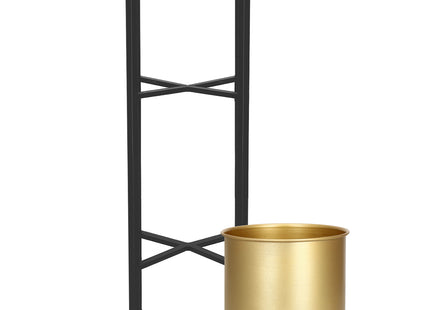 Staande Plantenbak | Plantenbakken | Metaal Zwart/Goud | 44 cm