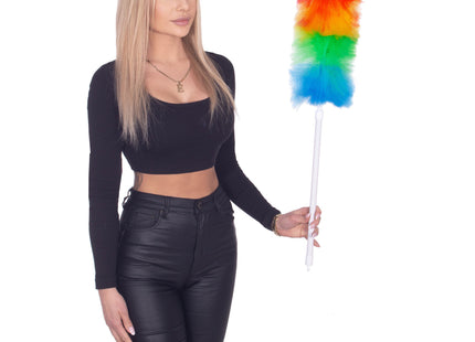 Wasbare Telescopische Stoffer -Stofdoek - Telescopische - Borstel - 79-106,5 cm - Regenboog
