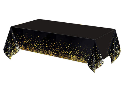 Tafelzeil - Tafelkleed - Waterdicht - Afwasbaar - Zwart - Goud - 272 x137 CM