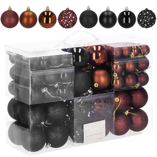 Kerstballen | 100 Stuks | Zwart/Bruin