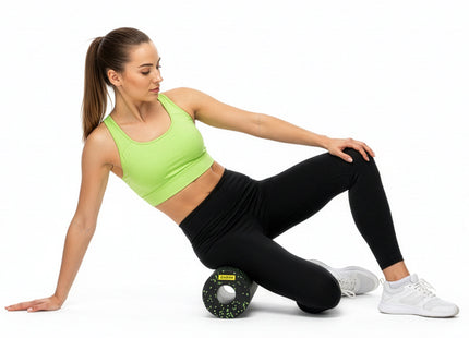 Foamroller | Foam Roller | Medium Hardheid | 29,5 cm | Zwart/Groen
