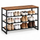 Muntel® Schoenenrek - 3 Planken - Metalen Frame - MDF Bovenblad - 77 x 31 x 65 cm