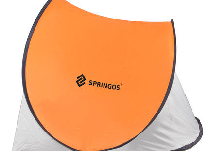 Strandtent | Pop-Up Strandtent | UV Filter | Windbescherming | Inclusief Draagtas | 200 x 120 x 110 cm | Wit/Oranje