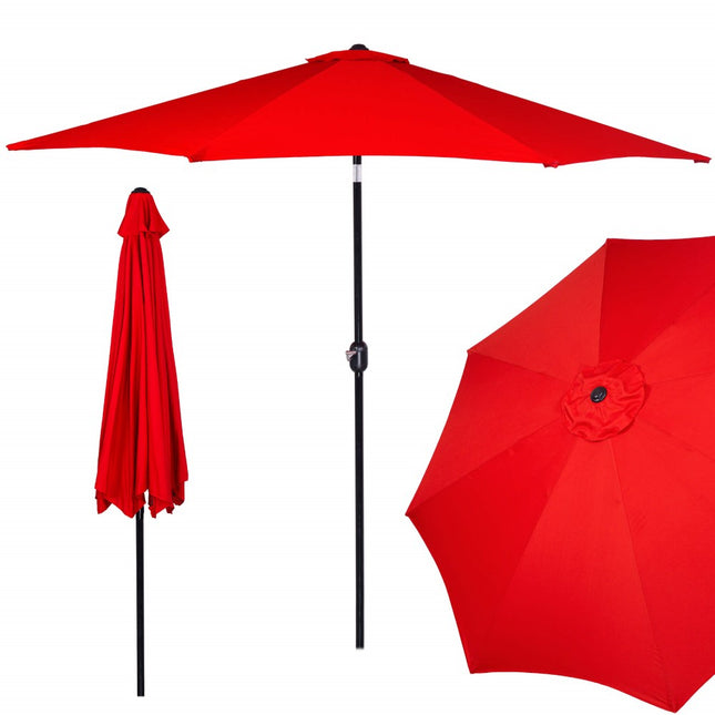 Parasol | Parasols | Kantelbaar | Met Ventilatie | Rood | 300 cm