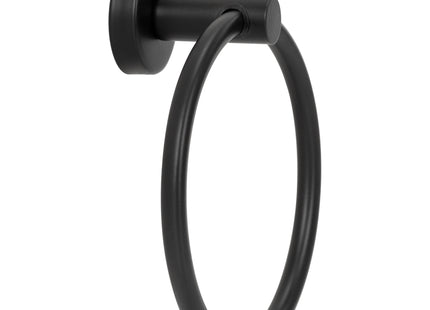 Handdoekring | Badkamerhanger | Handdoekrek | RVS | Ring | Mat | Zwart | 3 Kg