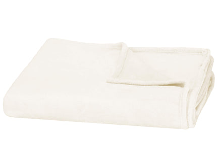 Plaid | Sprei | Deken | 160 x 90 cm | Pluche | Crème