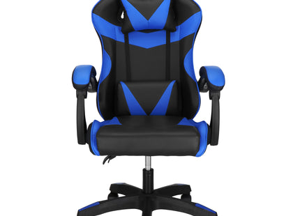 Gamestoel - Gaming Stoel - Ergonomische Bureaustoel - Game stoel - Verstelbaar - Gaming Chair - Blauw/Zwart