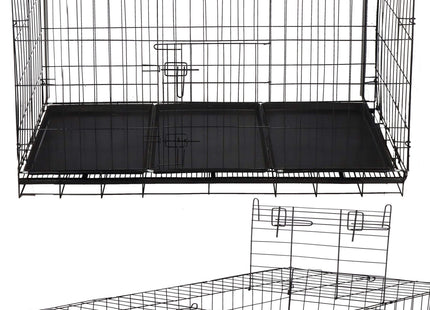 Hondenbench | Bench | Hond / Kat | 130 x 61 x 70 cm | Zwart