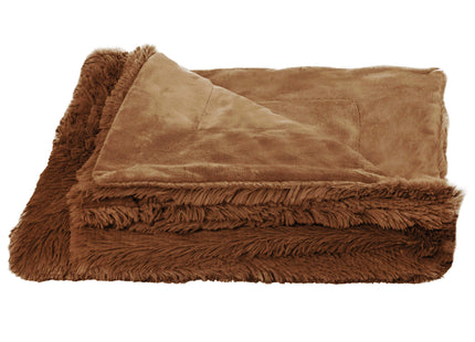 Plaid | Sprei | Deken | 200 x 220 cm | Bruin