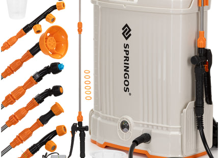 Drukspuit - Elektrische - Accu - Onkruidbestrijding - Regelbare Sproeikop - 16 Liter