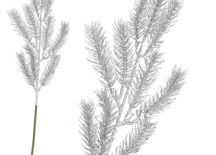 Kersttak | Decoratie | Zilver | 47 cm
