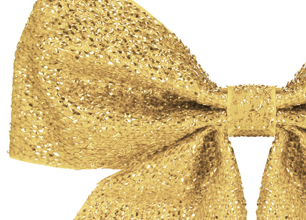 Kersthanger | Kerstversiering | Kerstdecoratie Voor Binnen | Kerststrik | Goud | 30 cm | 1 Stuk