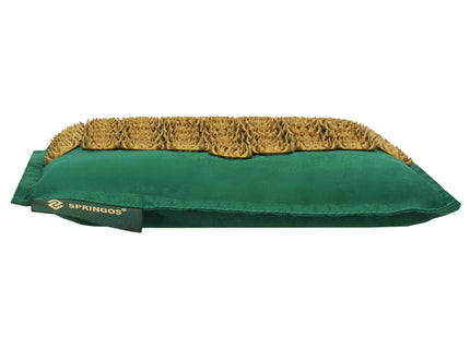 Acupressuurmat - Spijkermat - Lichaamsstimulator - Ontspanning - Massage - Kussen - Groen/Goud