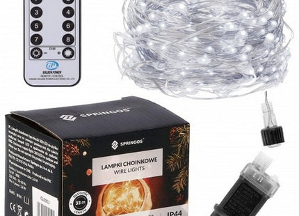 Kerstverlichting | 30 m + 3 m Snoer | 300 LED | Inclusief Afstandsbediening | Koud Wit