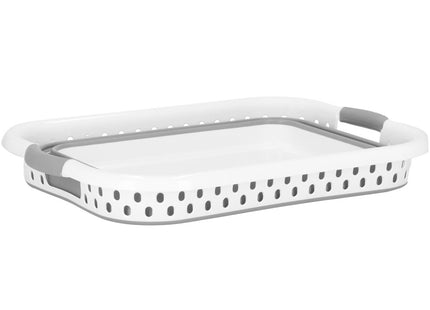 Wasmand | Opvouwbare Wasmand | Rechthoek | 24L | Grijs/Wit