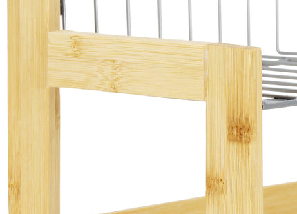 Keukenrek | Keukengerei Houder | Zelfmontage | Naturel/Zilver