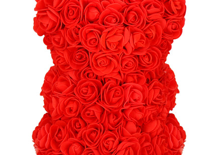 Rozen Beer | Rozenbeer | Rose Bear | Rozen Teddybeer | Liefde | Inclusief Giftbox | 25 x 17 x 16 cm | Rood / Wit