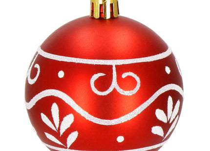 Kerstballen & Piek| 101 Stuks | 3/4/6 cm | Rood