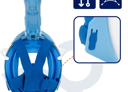 Snorkelmasker - Duikmasker - Duikbril - Snorkel - Face Masker - DRY Top - Verstelbaar - Haai - Kinderen