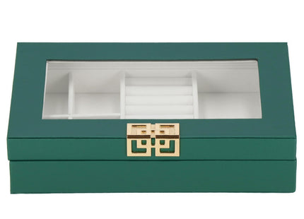 Sieradendoos | Juwelendoos | 23.5 x 14 x 5.5 cm | Groen