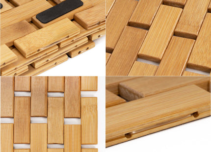 Badkamermat - Antislip - Sneldrogend -Bruin - Bamboe - 80 x 50 cm