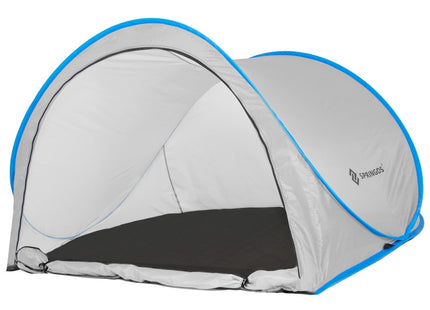 Strandtent | Pop-Up Strandtent | UV Filter | Inclusief Draagtas | 120 x 200 x 110 cm | Grijs/Blauw