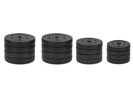 Dumbellset - 30 KG - Halter Verlengstuk - Verstelbaar - Complete Set - Thuis Sporten - Zwart