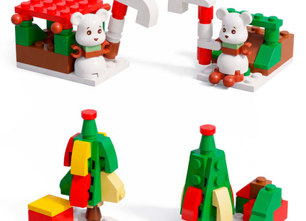 Adventskalender met Bouwblokken – 618 Onderdelen – 24 Verrassingen – Kerstfiguren
