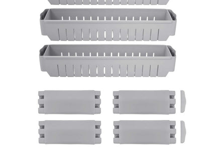 Keukentrolley Op Wieltjes | Badkamer Trolley | Opbergrek | 3 Niveaus | 70 x 54 x 12.5 cm | Grijs