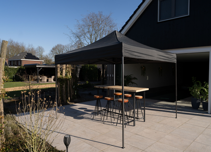 Partytent - 300x300x285cm - Hoogte Verstelbaar - PVC - Polyester - Harmonica- Frame -180-205 Doorgangshoogte