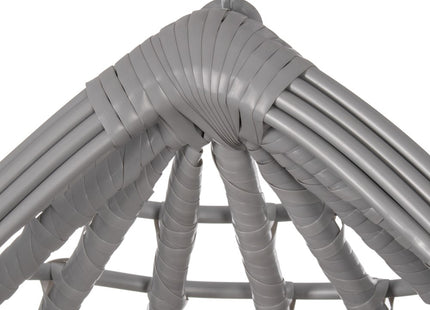 Hangstoel | Egg Hangstoel | XXL 125 cm | Inclusief Standaard & Kussen | Grijs