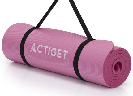Actiget® Yogamat - Extra Dik - Inclusief Draagriem - 183 x 61 x 1 CM - Roze