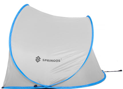 Strandtent | Pop-Up Strandtent | UV Filter | Inclusief Draagtas | 120 x 200 x 110 cm | Grijs/Blauw