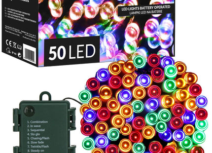Kerstverlichting | 5,5 m | Batterij | 50 LED | Multicolor