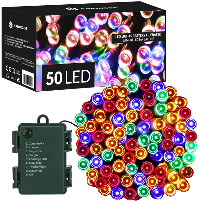 Kerstverlichting | 5,5 m | Batterij | 50 LED | Multicolor