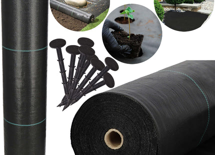 Worteldoek - Anti -Onkruid - Beschermfolie - 135g - 1,1X50 M - Zwart