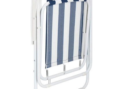 Campingstoel | Inklapbaar | Blauw/Wit